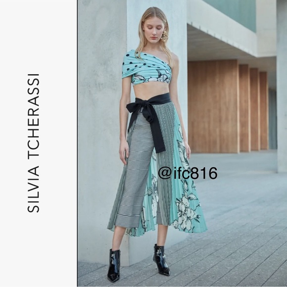 Silvia Tcherassi Houndstooth Beatrice Cropped Pants M - Picture 13 of 13